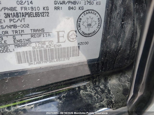 3N1AB7AP9EL651272 Nissan Sentra 1.8 Sr