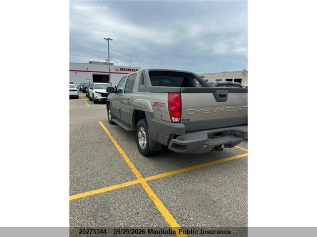 20273344 :رقم المزاد ، 3GNEK13T92G332083 vin ، 2002 Chevrolet Avalanche 1500 مزاد بيع