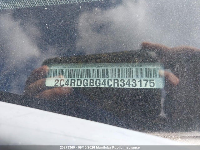 20273360 :رقم المزاد ، 2C4RDGBG4CR343175 vin ، 2012 Dodge Grand Caravan Se مزاد بيع