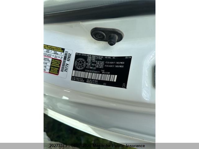 2014 Toyota Sienna Ce V6 მანქანა იყიდება აუქციონზე, vin: 5TDZK3DC5ES486171, აუქციონის ნომერი: 20273373