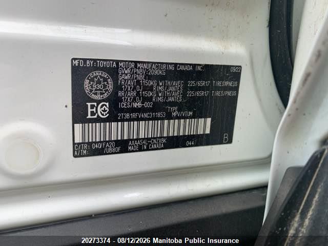 Toyota RAV4 LE 2022 2T3B1RFV4NC311853 Image 9