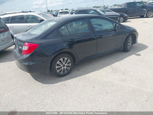 2012 Honda Civic Lx მანქანა იყიდება აუქციონზე, vin: 2HGFB2F48CH059745, აუქციონის ნომერი: 20273388