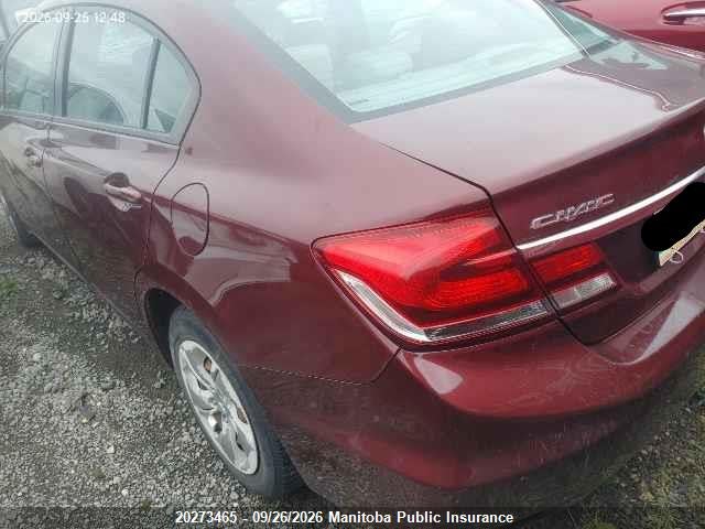 Honda Civic Lx 2015 2HGFB2E48FH002807 Image 3