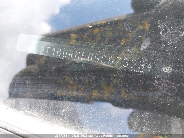 2T1BURHE6GC673294 Toyota COROLLA LE