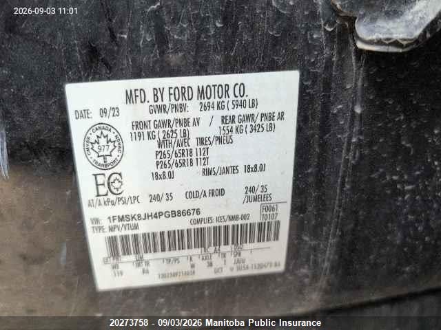 Ford Explorer Timberline 2023 1FMSK8JH4PGB86676 Image 9