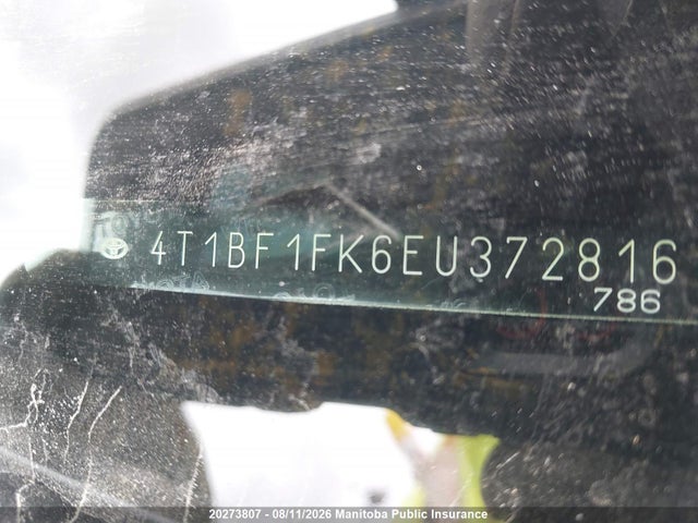 20273807 :رقم المزاد ، 4T1BF1FK6EU372816 vin ، 2014 Toyota Camry Le مزاد بيع