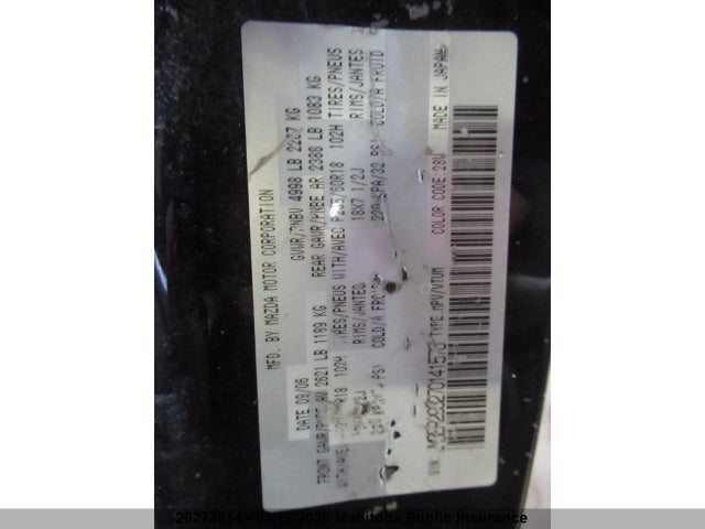 20273834 :رقم المزاد ، JM3ER293270141576 vin ، 2007 Mazda Cx -7 Gt مزاد بيع