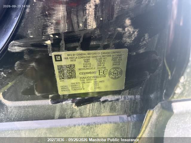 Chevrolet EQUINOX LS 2019 2GNAXSEV0K6132709 Image 9