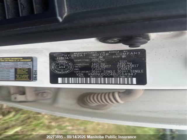 Aukcja sprzedaży 2011 Hyundai Veracruz Gl V6, vin: KM8NUDCC4BU164947, numer aukcji: 20273895