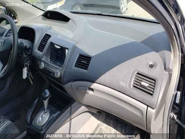 20274058 :رقم المزاد ، 2HGFG12219H006488 vin ، 2009 Honda Civic Dx مزاد بيع