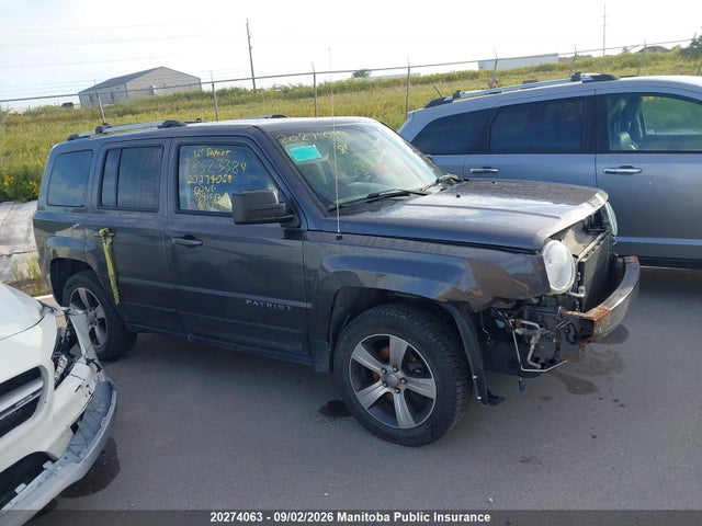 2016 Jeep Patriot High Altitude მანქანა იყიდება აუქციონზე, vin: 1C4NJRAB2GD639104, აუქციონის ნომერი: 20274063