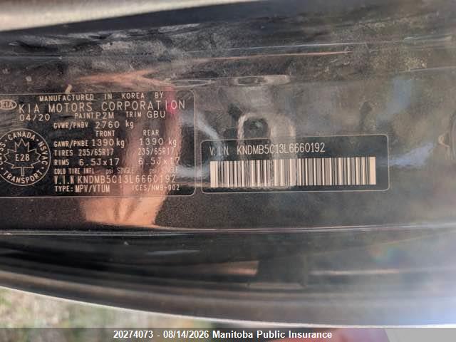 2020 Kia Sedona Lx+ მანქანა იყიდება აუქციონზე, vin: KNDMB5C13L6660192, აუქციონის ნომერი: 20274073