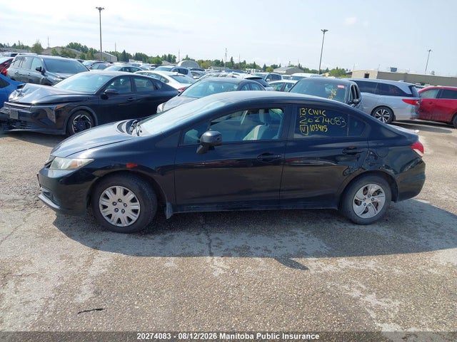 20274083 :رقم المزاد ، 2HGFB2F49DH103415 vin ، 2013 Honda Civic Lx مزاد بيع