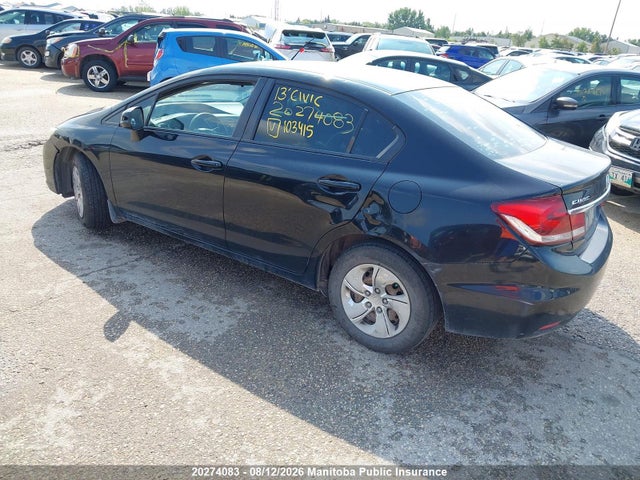 20274083 :رقم المزاد ، 2HGFB2F49DH103415 vin ، 2013 Honda Civic Lx مزاد بيع