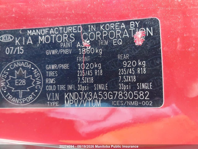 KIA Soul Sx 2016 KNDJX3A53G7830582 Image 9