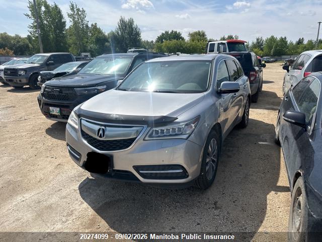 20274099 :رقم المزاد ، 5FRYD4H46GB503127 vin ، 2016 Acura Mdx مزاد بيع