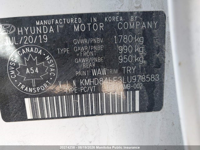 Hyundai Elantra Preferred 2020 KMHD84LF3LU978583 Image 9
