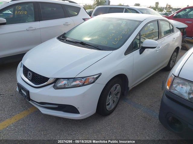 Honda Civic Lx 2014 2HGFB2F4XEH045509 Image 2