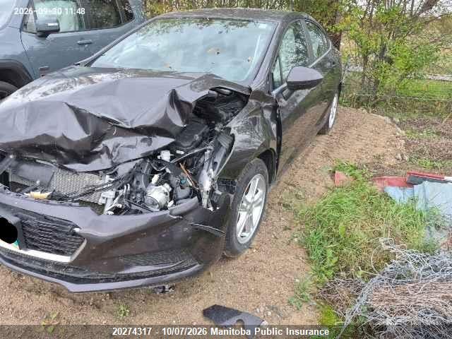 Продажа на аукционе авто 2016 Chevrolet Cruze Lt Turbo, vin: 1G1BE5SM3G7298805, номер лота: 20274317