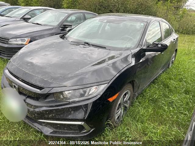 Honda Civic Lx 2019 2HGFC2F55KH039585 Image 2