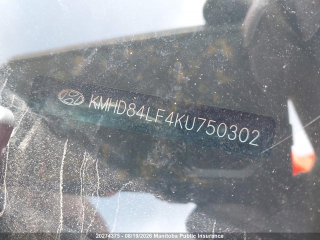KMHD84LF4KU750302 Hyundai Elantra Preferred