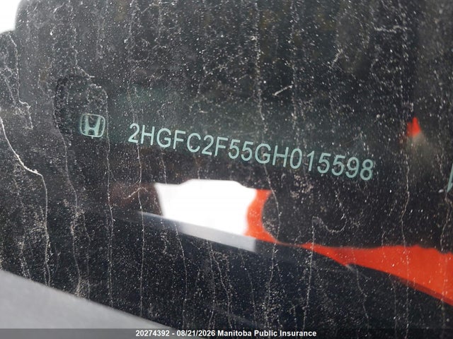 Honda Civic Lx 2016 2HGFC2F55GH015598 Image 9
