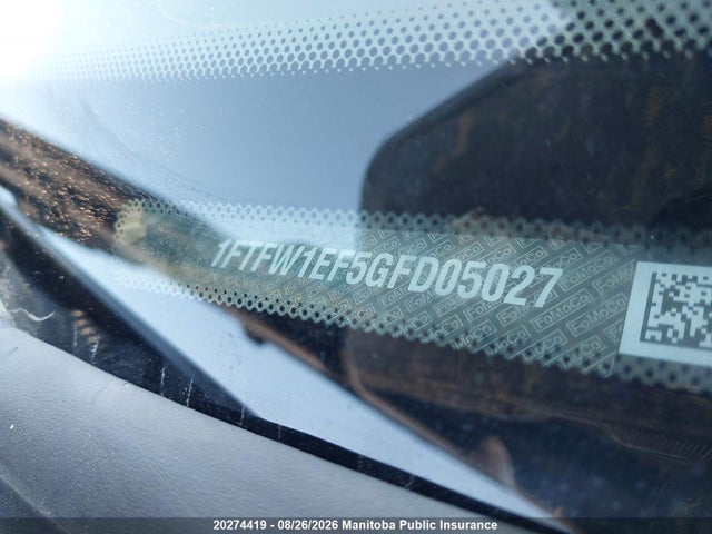 1FTFW1EF5GFD05027 Ford F150 Xlt Supercrew