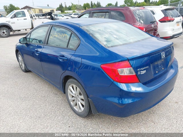 20274490 :رقم المزاد ، 2HGFB2F51CH003770 vin ، 2012 Honda Civic Ex مزاد بيع
