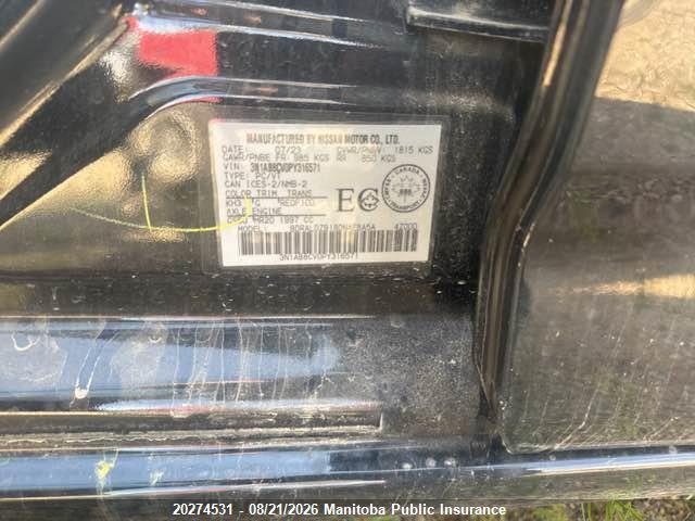 3N1AB8CV0PY316571 Nissan Sentra 2.0 Sv