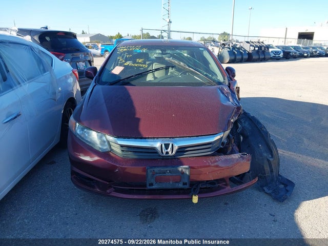 Aukcja sprzedaży 2012 Honda Civic Ex, vin: 2HGFB2F58CH000493, numer aukcji: 20274575