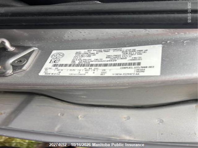 Ford ESCAPE S 2017 1FMCU9FD3HUC29529 Image 9