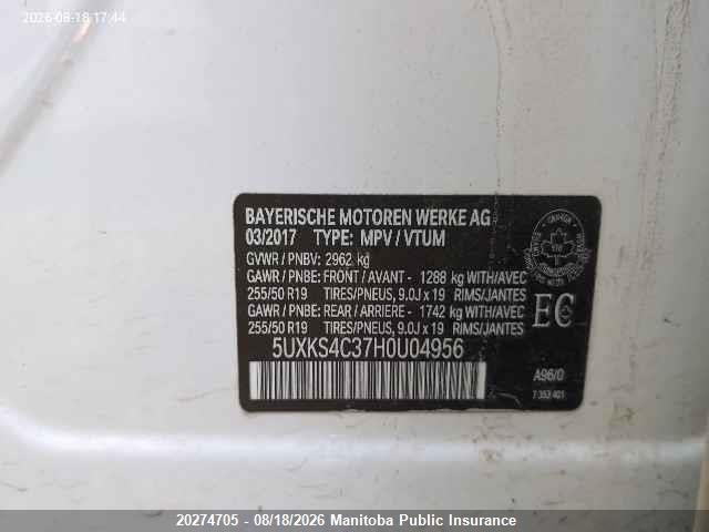 BMW X5 35d 2017 5UXKS4C37H0U04956 Image 9