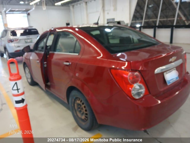2013 Chevrolet Sonic Lt მანქანა იყიდება აუქციონზე, vin: 1G1JC5EH3D4136153, აუქციონის ნომერი: 20274734
