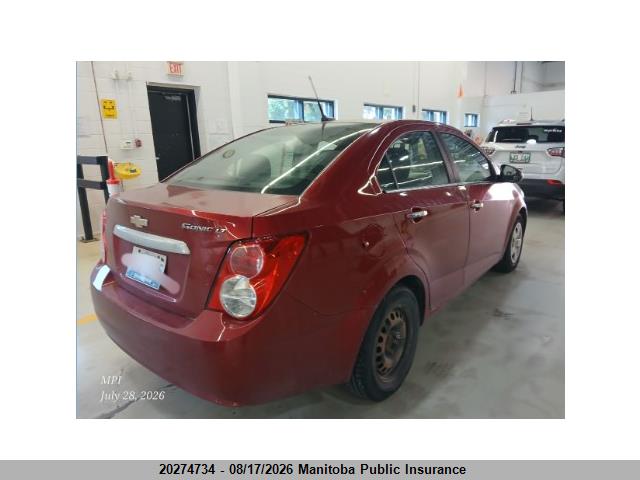 2013 Chevrolet Sonic Lt მანქანა იყიდება აუქციონზე, vin: 1G1JC5EH3D4136153, აუქციონის ნომერი: 20274734