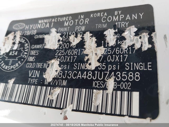Hyundai Tucson 2018 KM8J3CA48JU743588 Image 9