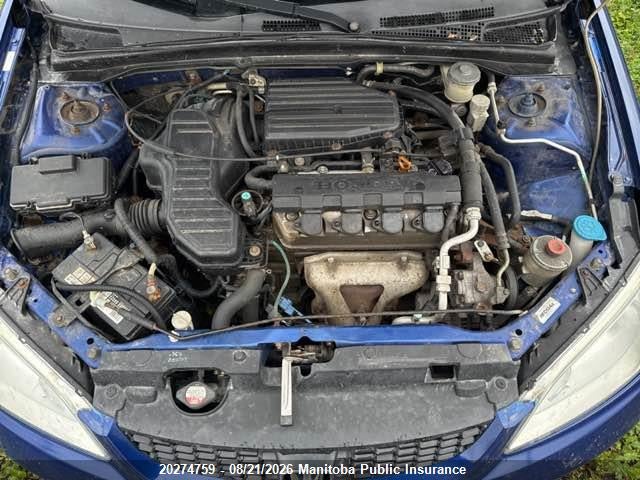Aukcja sprzedaży 2005 Honda Civic Se, vin: 1HGEM21205L806238, numer aukcji: 20274759