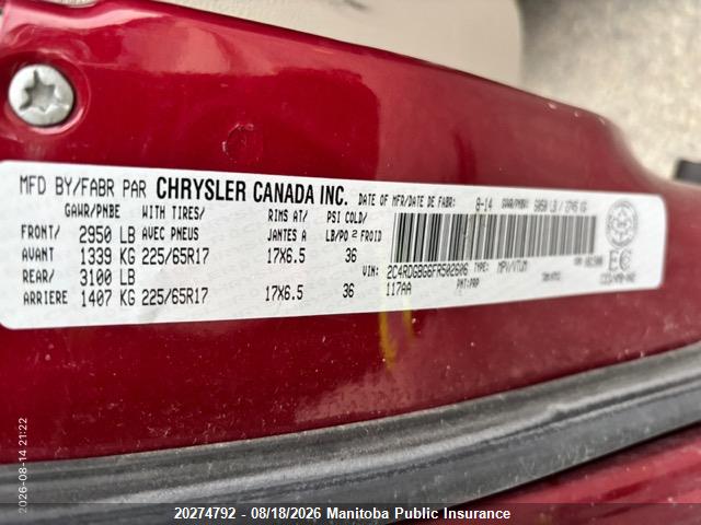 Dodge Grand Caravan Se 2015 2C4RDGBG6FR502606 Image 6