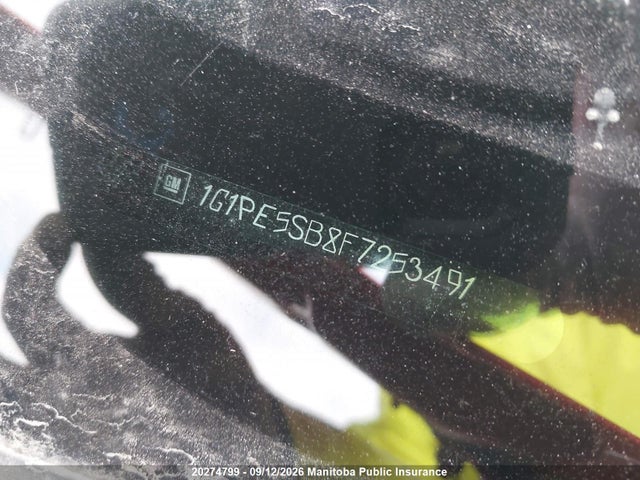 1G1PE5SB8F7253491 Chevrolet Cruze Lt Turbo