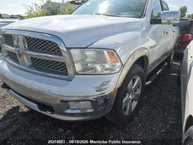 20274803 :رقم المزاد ، 1D7RV1CT5AS153621 vin ، 2010 Dodge Ram 1500 Laramie Crew Cab مزاد بيع