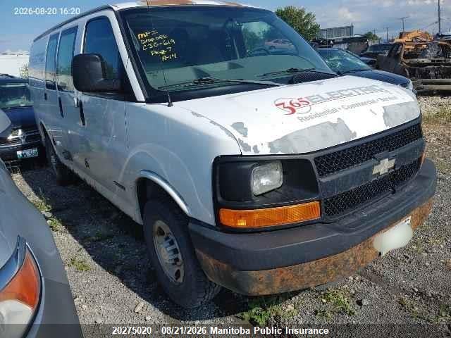 2005 Chevrolet Express 2500 Cargo Van მანქანა იყიდება აუქციონზე, vin: 1GCGG25V351214878, აუქციონის ნომერი: 20275020