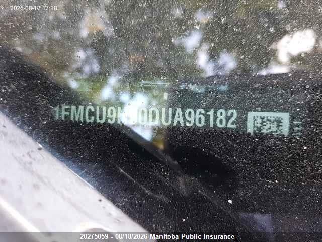 Продаж на аукціоні авто 2013 Ford Escape Sel, vin: 1FMCU9H90DUA96182, номер лоту: 20275059
