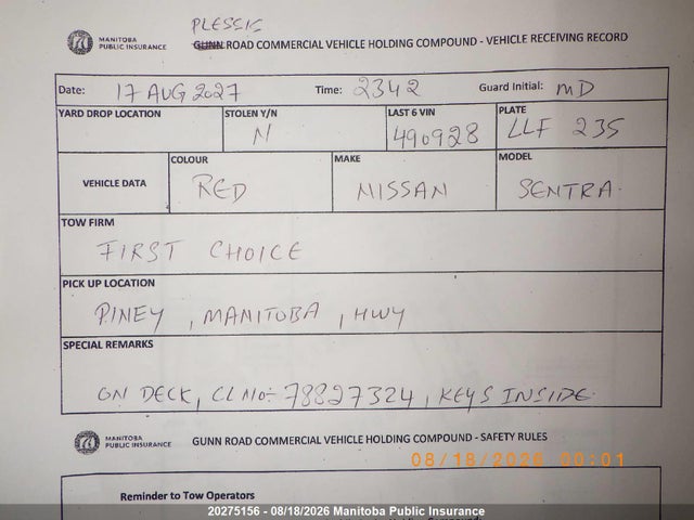 20275156 :رقم المزاد ، 1N4AL2AP6CN490928 vin ، 2012 Nissan Altima 2.5 S مزاد بيع