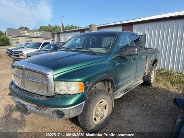 Aukcja sprzedaży 2003 Dodge Ram 2500 Slt Quad Cab, vin: 3D7KU28CX3G794308, numer aukcji: 20275171