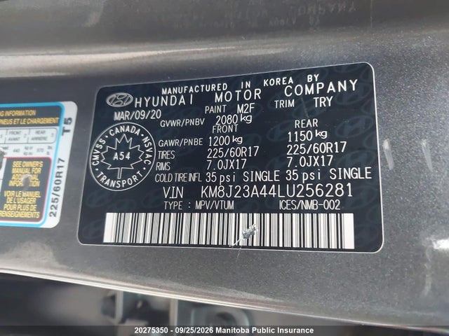 Hyundai Tucson Essential 2020 KM8J23A44LU256281 Image 8