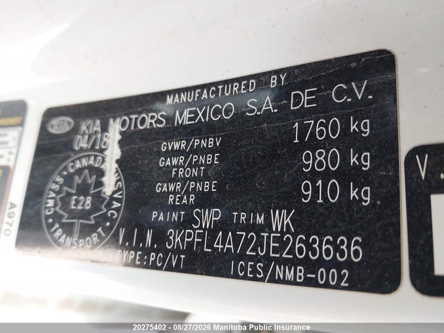KIA FORTE LX 2018 3KPFL4A72JE263636 Image 9