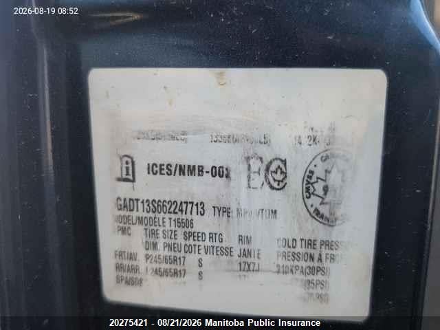Aukcja sprzedaży 2006 Buick Rainier Cxl, vin: 5GADT13S662247713, numer aukcji: 20275421