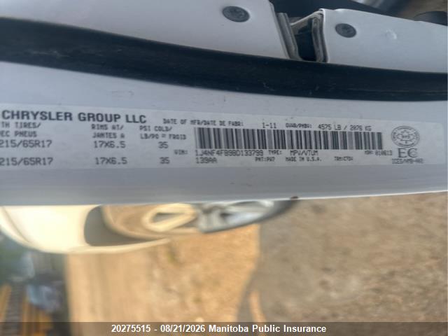 Продаж на аукціоні авто 2011 Jeep Compass Sport, vin: 1J4NF4FB9BD133799, номер лоту: 20275515