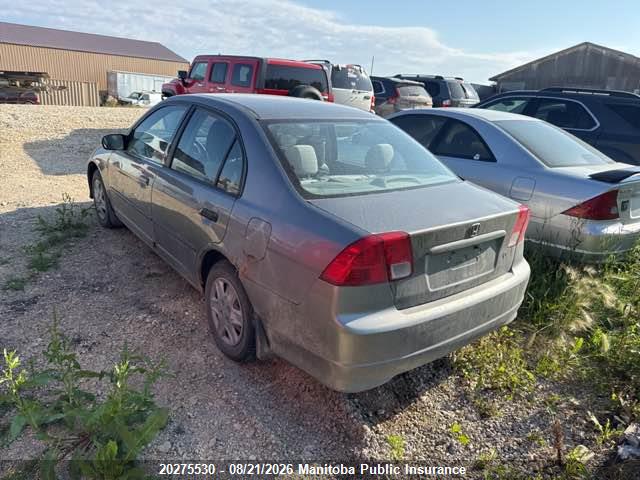 20275530 :رقم المزاد ، 2HGES16314H937255 vin ، 2004 Honda Civic Dx مزاد بيع