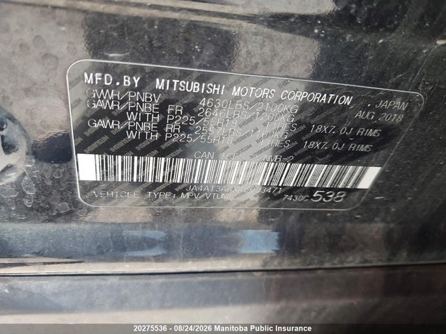 Mitsubishi Eclipse Cross Es 2019 JA4AT3AAXKZ603471 Image 9