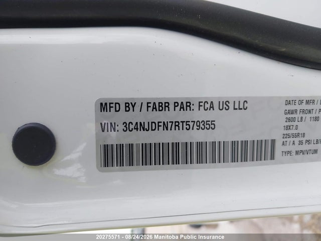 3C4NJDFN7RT579355 Jeep Compass Altitude